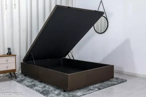 Base Box Baú Casal 138x188x42 Veludo Marrom