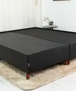 Base Box Queen Bipartida Zeus 162x200x38 Korino Preto