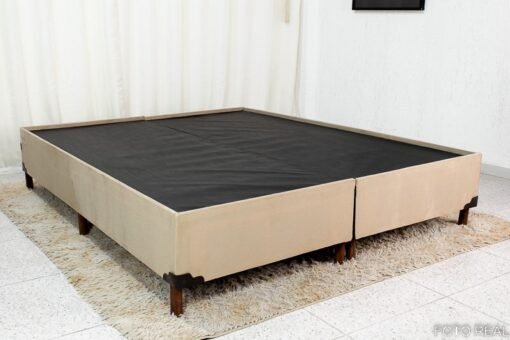 Base Box Queen Bipartida Zeus 162x200x38 Sued Capuccino