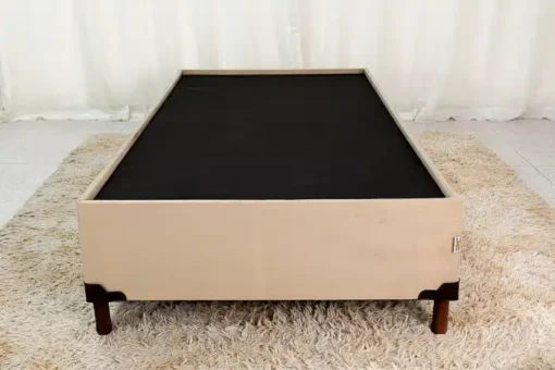 Base Box Solteiro Zeus 92x190x38 Sued Capuccino - Imagem 2