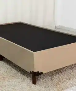 Base Box Solteiro Zeus 92x190x38 Sued Capuccino