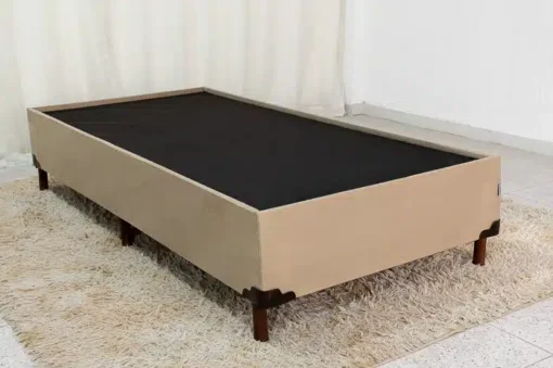 Base Box Solteiro Zeus 92x190x38 Sued Capuccino