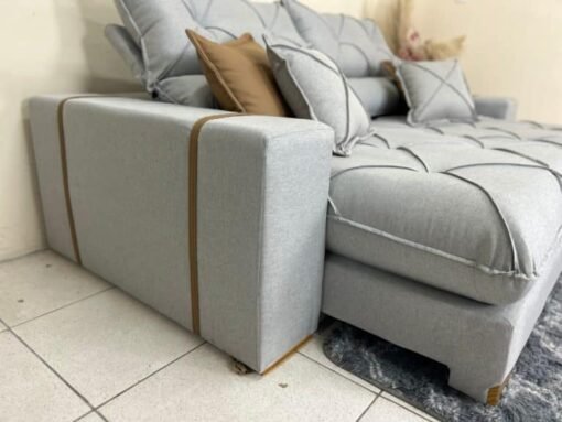 Sofá Retrátil e Reclinável Gran Bello 2,00m Cinza Linho – D33 e Molas Ensacadas - Imagem 4