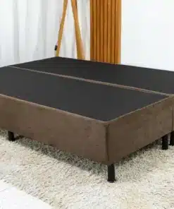 Box Casal Bipartida 138x188x38 Sued Marrom