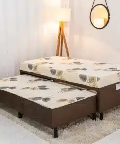 Cama Solteiro Unibox C/ Cama auxiliar Sonho Bom Marrom - Nosso Sonho