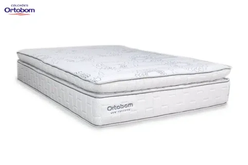 Colchão Casal New Freedom Molas Ensacadas e Pillow Top Espuma D33 138x188x32 Ortobom