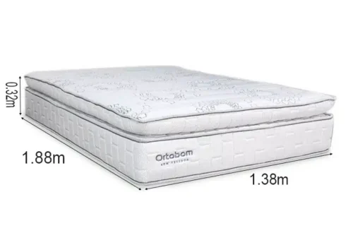 Colchão Casal New Freedom Molas Ensacadas e Pillow Top Espuma D33 138x188x32 Ortobom - Imagem 4