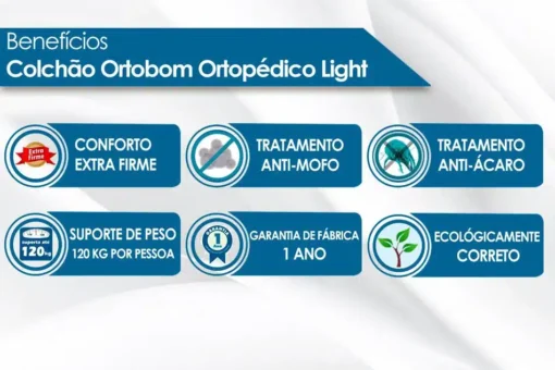 Colchão Casal Ortopédico Light 138x188x25 - Ortobom - Imagem 3