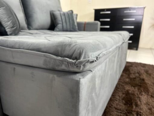 Sofá Cama e Retrátil e Reclinável Chicago Plus 1.80m Cinza Veludo - Sem Caixa - Imagem 7