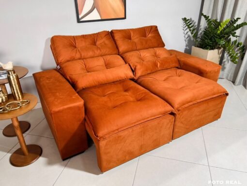 Sofá Retrátil e Reclinável Toronto 2.00m Terracota – Sem Caixa - Imagem 7