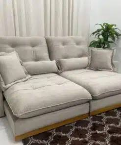 Sofá Retrátil e Reclinável Toronto Premium 2.30m – Capuccino Veludo