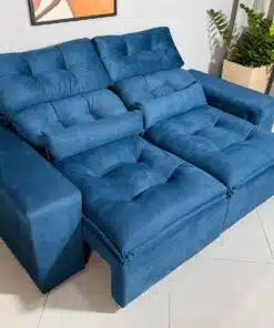 Sofá Retrátil e Reclinável Toronto 1.80m Azul – Sem Caixa