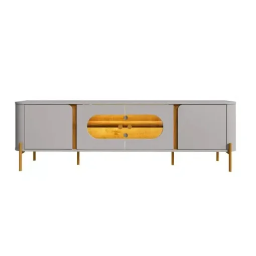 Rack Bancada Juquehy Off/Nature C/LED TV até 75 Polegadas Larg. 1.80m - Bechara - Imagem 6