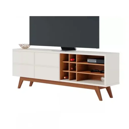 Rack Bancada Noronha Off/Freijó TV até 70 Polegadas Larg. 1.80m – Colibri - Imagem 4