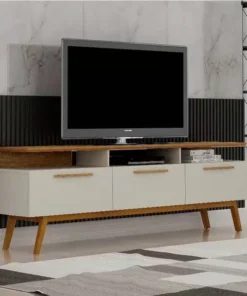 Rack Bancada São Paulo Cinamomo/Off TV até 70 Polegadas Larg.2.00m - Valdemoveis