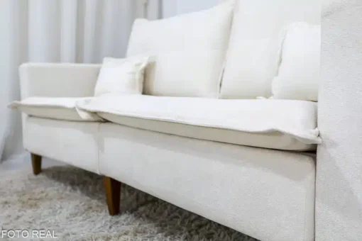 Sofá 3 lugares Boucle Bege 296 Larg. 2.08m - Imagem 3