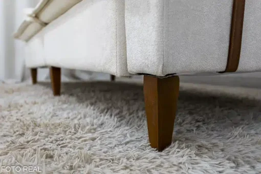 Sofá 3 lugares Boucle Bege 296 Larg. 2.08m - Imagem 6