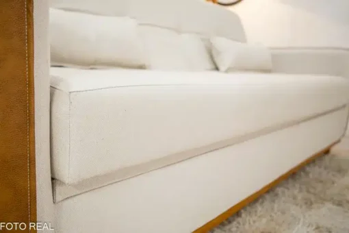 Sofá Cama Ipanema Baú larg. 2.05m Linho Bege - Imagem 7
