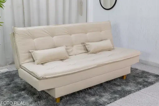 Sofá Cama Premium Linho Bege Larg. 1.80m
