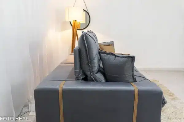 Sofá Retrátil Reclinável Gran Bello 2.00m Veludo Cinza - D33 e Molas Ensacadas - Imagem 8