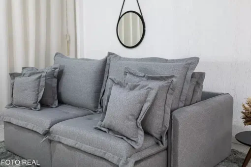 Sofá Retrátil Reclinável e Sofá Cama Lima 2.00m Linho Cinza - Sem Caixa - Imagem 10
