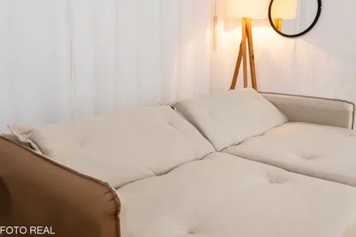 Sofá Retrátil Reclinável e Sofá Cama Lima 2.00m Linho Bege Courino – Sem Caixa - Imagem 10