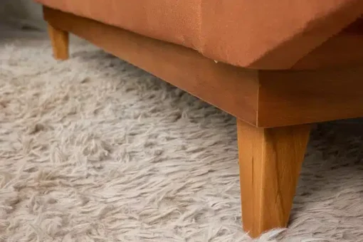 Sofá 2 lugares Bélgica Veludo Terracota Larg. 1.60m - Imagem 4