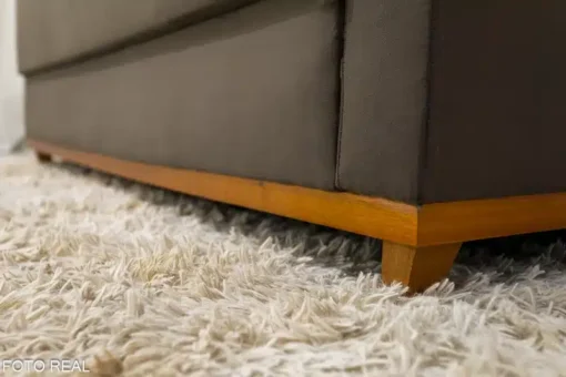 Sofá 3 lugares Living Áustria Veludo Marrom Larg. 1.70m - Imagem 5
