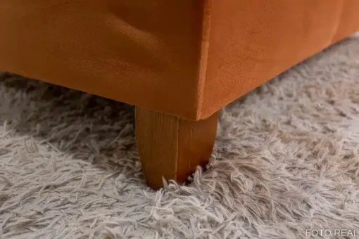 Sofá 4 lugares e Sofá Cama Casal Arpoador Veludo Terracota - Imagem 7