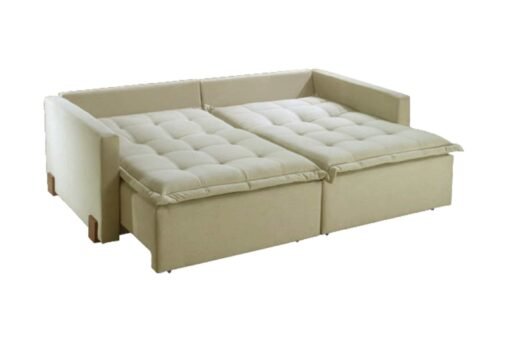 Sofá Cama e Retrátil e Reclinável Zoe 1.80m Linho Bege - Sem Caixa - Imagem 5