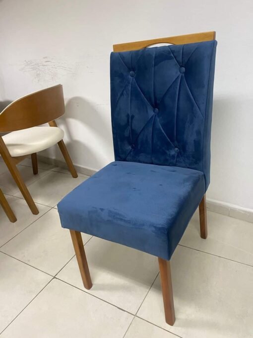 Kit 2 Cadeiras Yasmim Veludo Azul – KM DECOR - Imagem 2