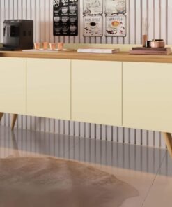 Buffet 4 Portas Gold Pérola/Mel