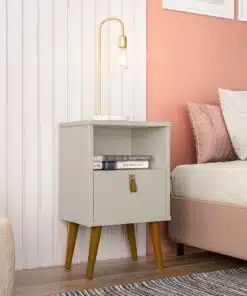 Mesa de Cabeceira Búzios Off White – LINEA BRASIL