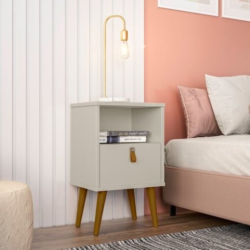 Mesa de Cabeceira Búzios Off White – LINEA BRASIL