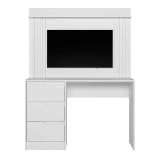 Escrivaninha com Painel Doble Branco Fosco - Imagem 3