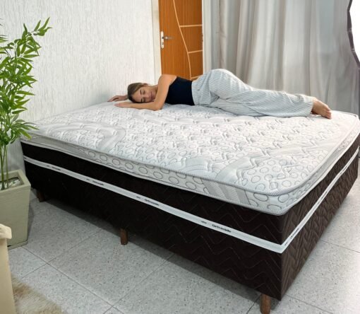 Cama Box Casal Livina 138x188x58 Molas Ensacadas - Orthoside