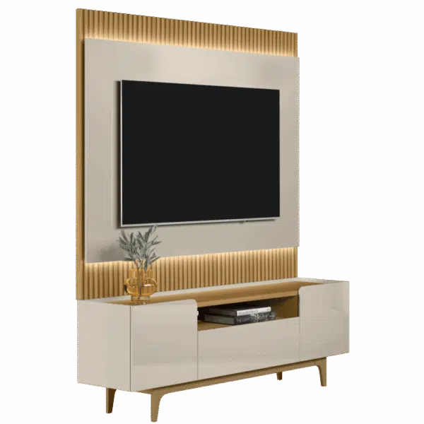 Painel até 70″ São Paulo 1.8 + Rack Orlando Tauari/Off White – LINEA BRASIL - Image 6