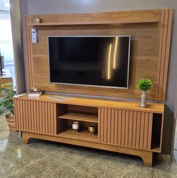 Painel + Rack até 70″ Trunfo Cinamono – JCM MOVELARIA