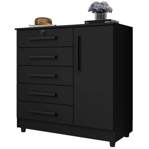 Cômoda com Sapateira Vitória Preto – RUD RACK - Imagem 2