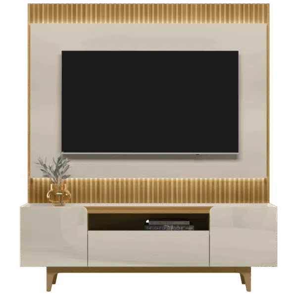 Painel até 70″ São Paulo 1.8 + Rack Orlando Tauari/Off White – LINEA BRASIL - Image 5