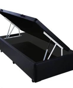 Base Box Solteiro Baú Corino Preto – BIOSTAR