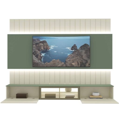 Home Suspenso até 85″ Soberano Reflecta 230 Off White/Verde Floresta – GELIUS - Imagem 2