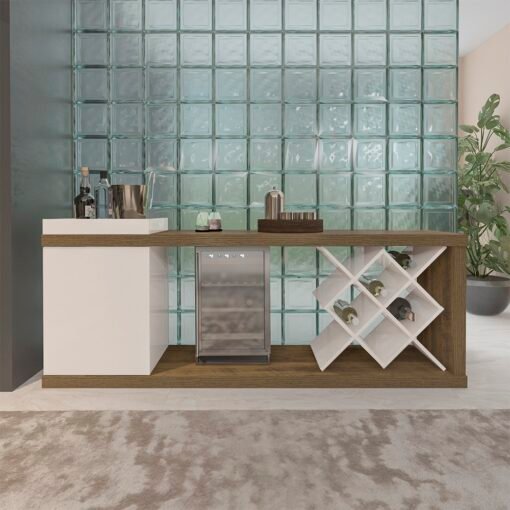 Rack Bar até 60″ Madrid Pinho/Off White