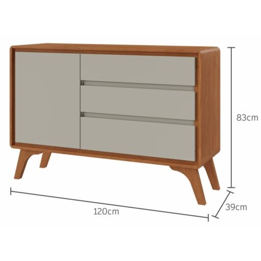 Buffet Sinus 1,20 m Naturale/Off White - Imagem 4