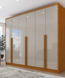 Guarda-Roupa 6 Portas Realeza 2,74 m Cinamono/Off White