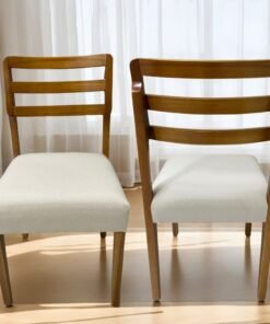 Kit 2 Cadeiras Turquia Mel/Linho Bege – HR MOVELARIA