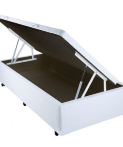 Base Box Solteiro Baú Corino Branco – BIOSTAR