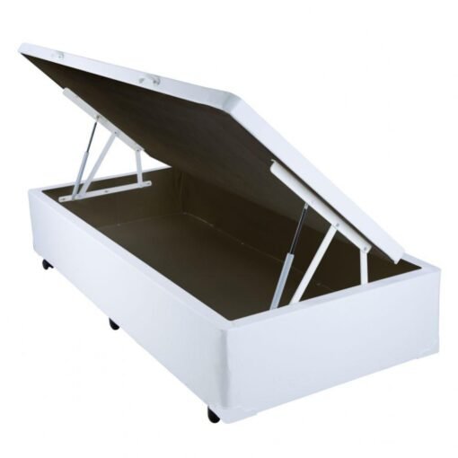 Base Box Solteiro Baú Corino Branco – BIOSTAR