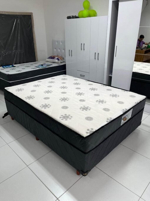 Cama Box Casal Conjugado Lux 138x188x61 Molas Bonnel - Ortobello
