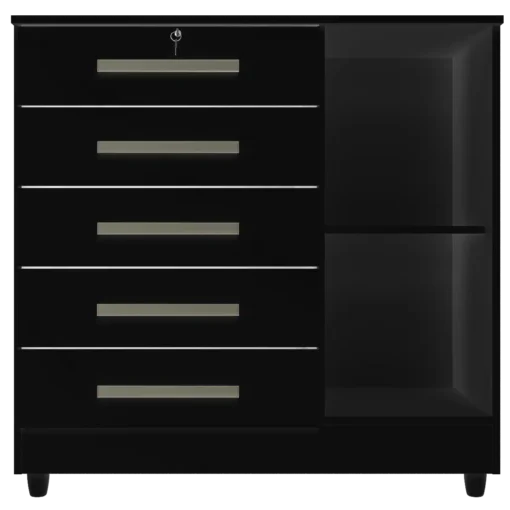 Cômoda com Sapateira Vitória Preto – RUD RACK - Imagem 3
